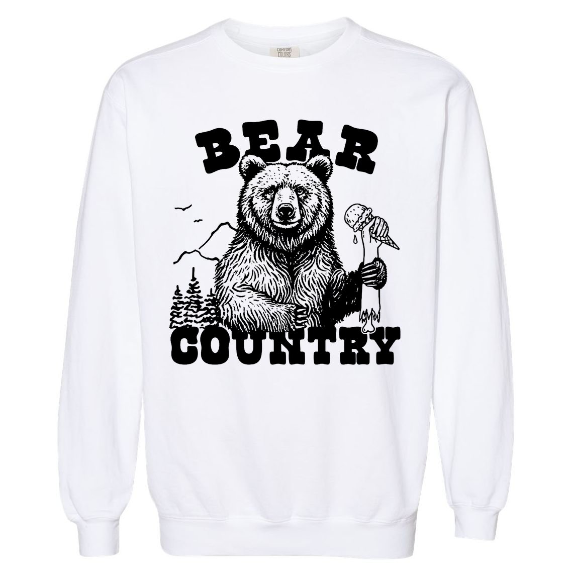 Bear Country Grizzly Bear Yellowstone National Park Yosemite Garment-Dyed Sweatshirt