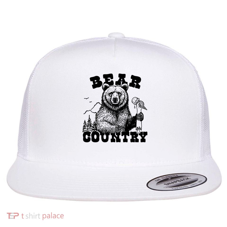 Bear Country Grizzly Bear Yellowstone National Park Yosemite Flatbill Hat