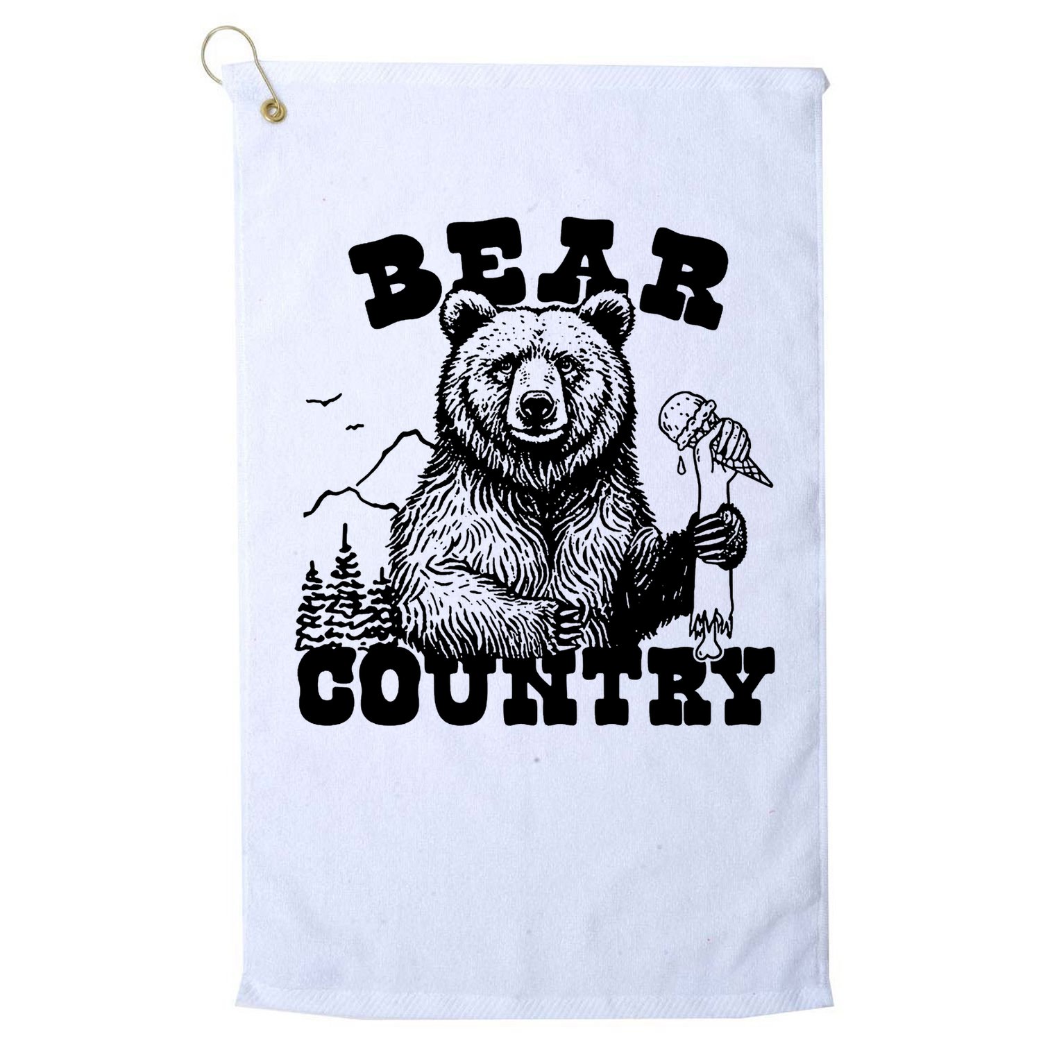 Bear Country Grizzly Bear Yellowstone National Park Yosemite Golf Towel