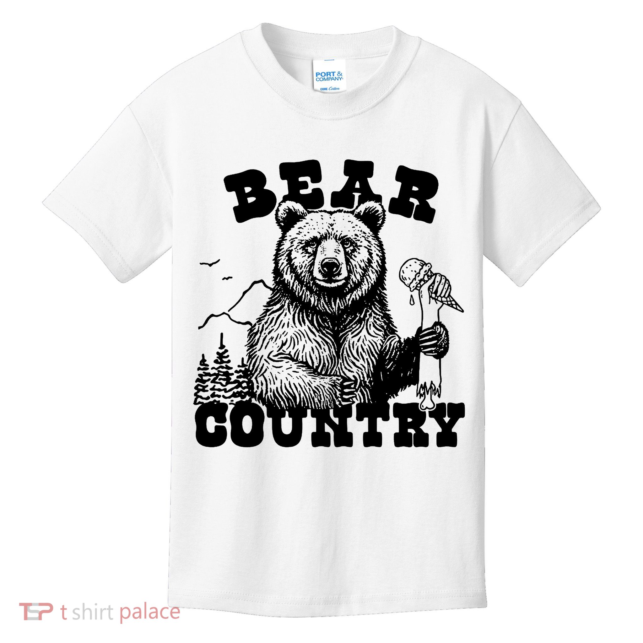 Bear Country Grizzly Bear Yellowstone National Park Yosemite Kids T-Shirt