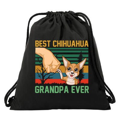 Best Chihuahua Grandpa Ever Drawstring Bag
