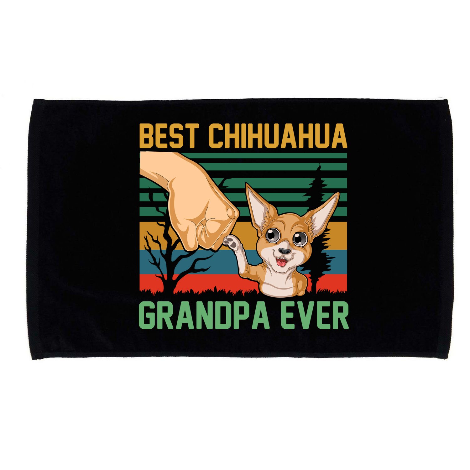 Best Chihuahua Grandpa Ever Microfiber Hand Towel