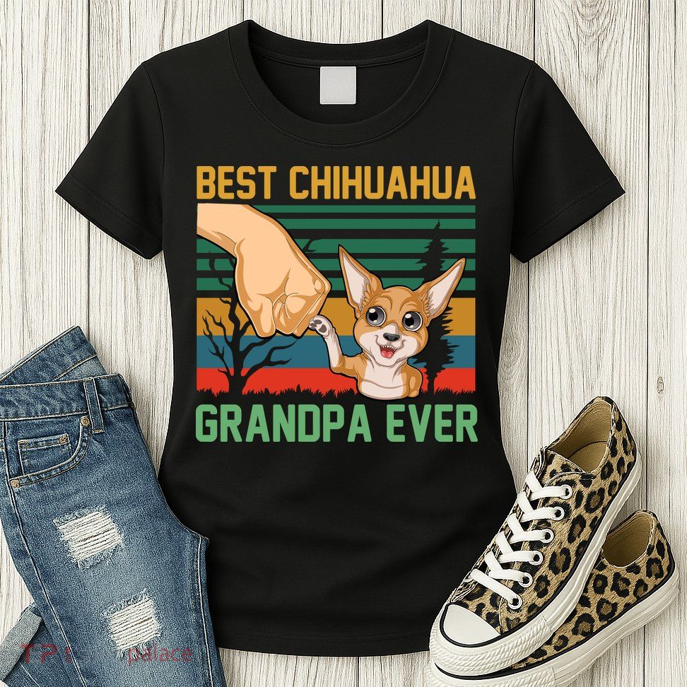 Best Chihuahua Grandpa Ever Womens T-Shirt