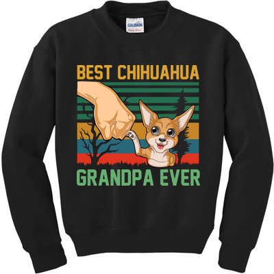 Best Chihuahua Grandpa Ever Kids Sweatshirt