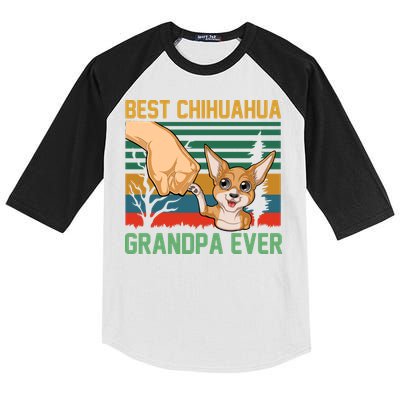 Best Chihuahua Grandpa Ever Kids Colorblock Raglan Jersey