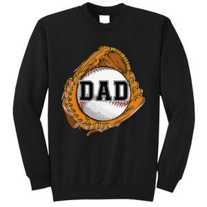 Baseball Catch Glove Baseball Dad Baseball Daddy Fathers Day Sweatshirt