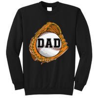 Baseball Catch Glove Baseball Dad Baseball Daddy Fathers Day Sweatshirt