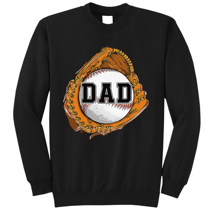 Baseball Catch Glove Baseball Dad Baseball Daddy Fathers Day Sweatshirt