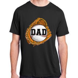 Baseball Catch Glove Baseball Dad Baseball Daddy Fathers Day Adult ChromaSoft Performance T-Shirt