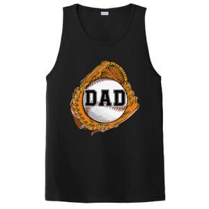 Baseball Catch Glove Baseball Dad Baseball Daddy Fathers Day PosiCharge Competitor Tank