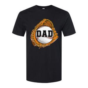 Baseball Catch Glove Baseball Dad Baseball Daddy Fathers Day Softstyle CVC T-Shirt