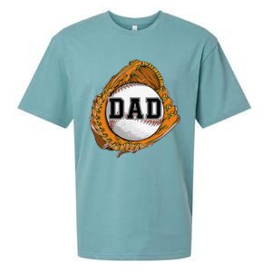 Baseball Catch Glove Baseball Dad Baseball Daddy Fathers Day Sueded Cloud Jersey T-Shirt