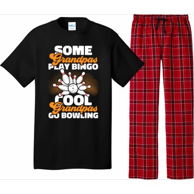 Bowler Cool Grandpas Go Bowling Funny Funny Gift Pajama Set