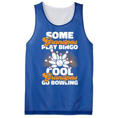 Bowler Cool Grandpas Go Bowling Funny Funny Gift Mesh Reversible Basketball Jersey Tank