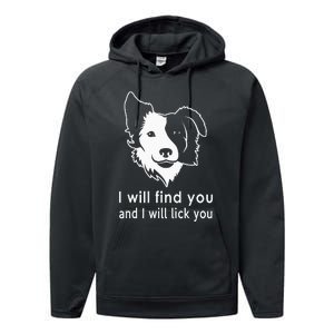 Border Collie gifts for dog lovers owners Performance Fleece Hoodie