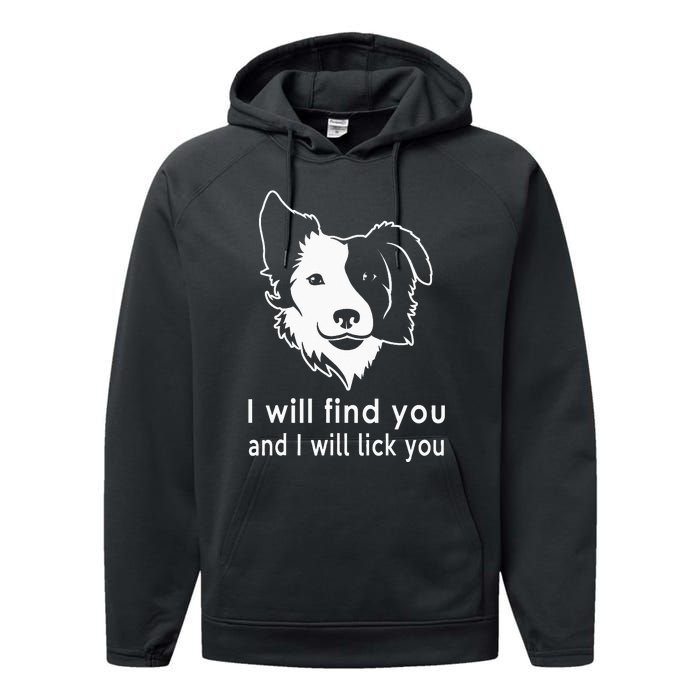 Border Collie gifts for dog lovers owners Performance Fleece Hoodie