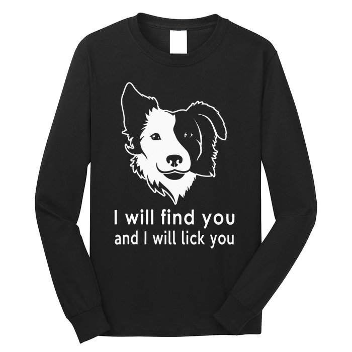 Border Collie gifts for dog lovers owners Long Sleeve Shirt