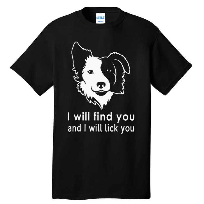 Border Collie gifts for dog lovers owners Tall T-Shirt