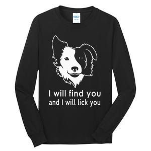 Border Collie gifts for dog lovers owners Tall Long Sleeve T-Shirt