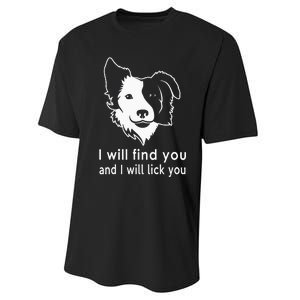 Border Collie gifts for dog lovers owners Performance Sprint T-Shirt