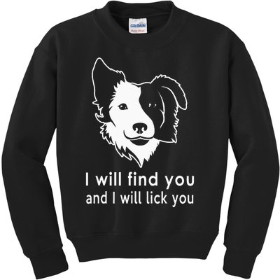 Border Collie gifts for dog lovers owners Kids Sweatshirt