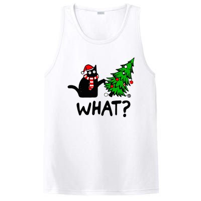 Black Cat Gift Pushing Christmas Tree Over Cat What PosiCharge Competitor Tank