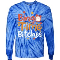 Bingo Cards Game Bingo Time Bitches Gift Tie-Dye Long Sleeve Shirt