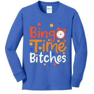 Bingo Cards Game Bingo Time Bitches Gift Kids Long Sleeve Shirt