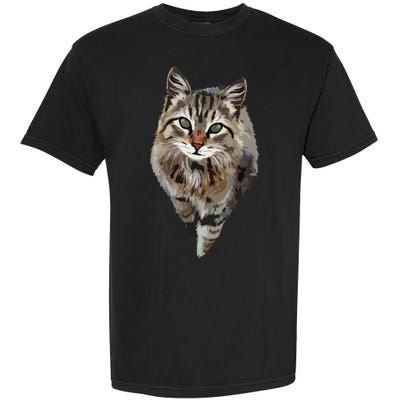 Brown Cat Green Eyes Cats Tee Gifts Garment-Dyed Heavyweight T-Shirt