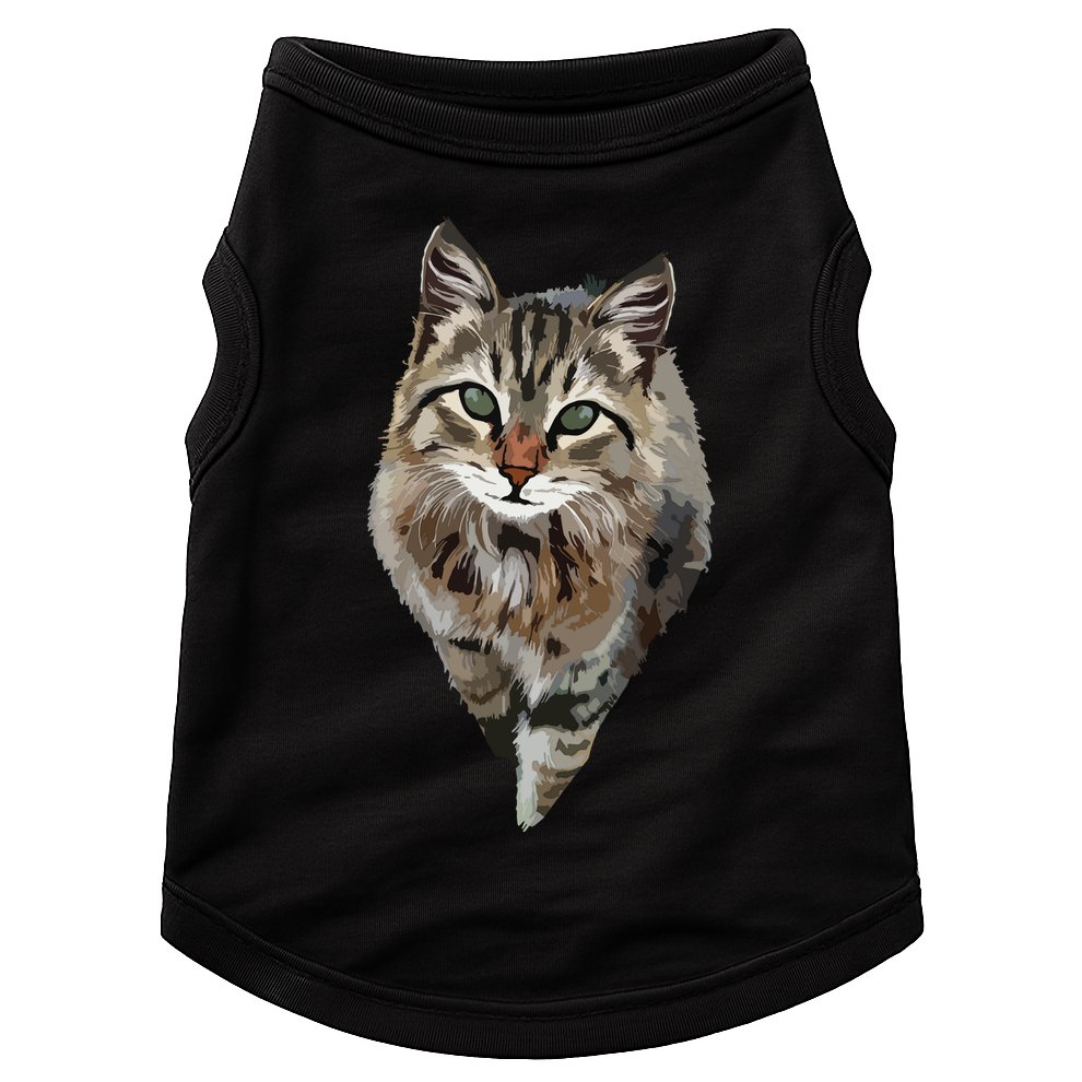 Brown Cat Green Eyes Cats Tee Gifts Doggie Tank
