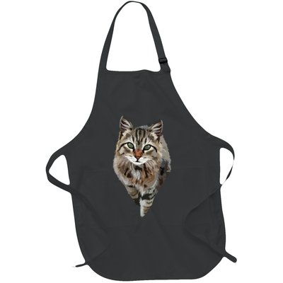 Brown Cat Green Eyes Cats Tee Gifts Apron