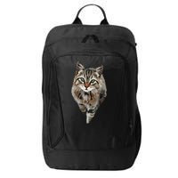 Brown Cat Green Eyes Cats Tee Gifts City Backpack