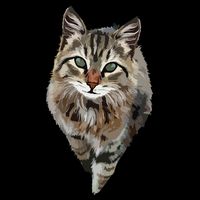 Brown Cat Green Eyes Cats Tee Gifts City Backpack