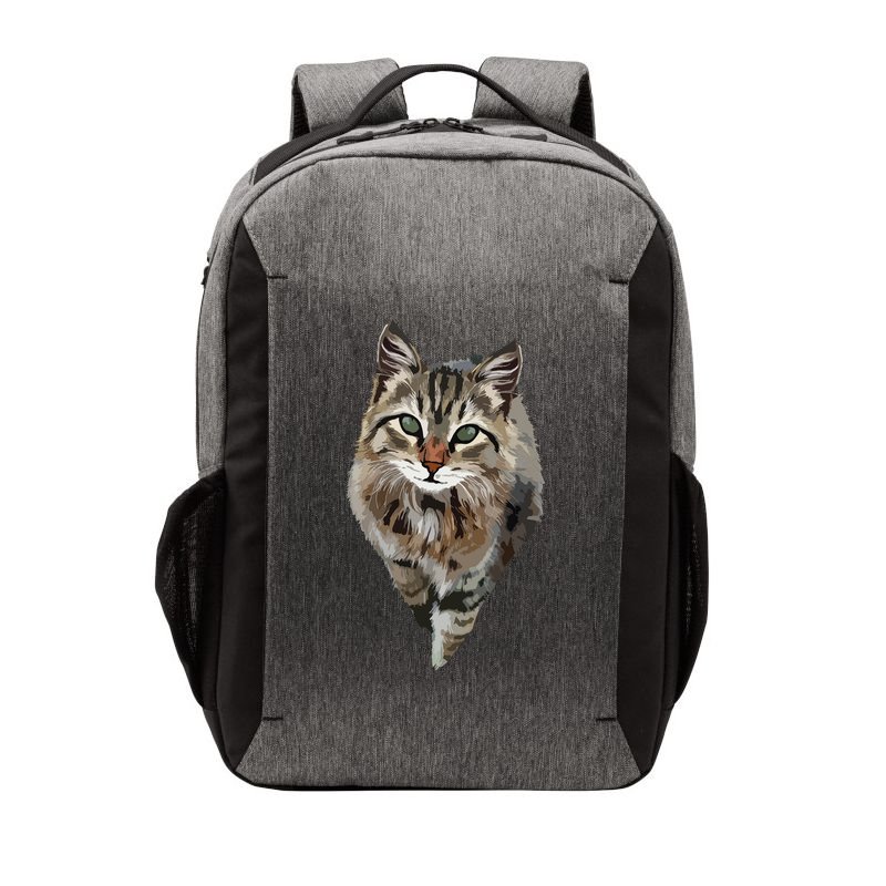 Brown Cat Green Eyes Cats Tee Gifts Vector Backpack