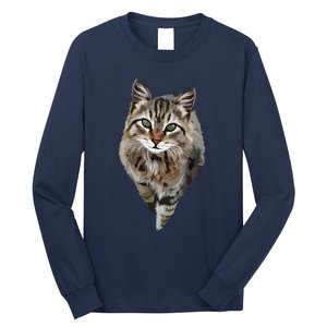 Brown Cat Green Eyes Cats Tee Gifts Long Sleeve Shirt