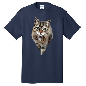 Brown Cat Green Eyes Cats Tee Gifts Tall T-Shirt