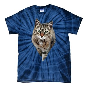 Brown Cat Green Eyes Cats Tee Gifts Tie-Dye T-Shirt