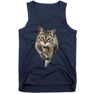 Brown Cat Green Eyes Cats Tee Gifts Tank Top