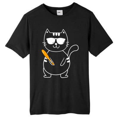 Baseball Cat Gift Funny Baseball Player Baseballer Gift Tall Fusion ChromaSoft Performance T-Shirt