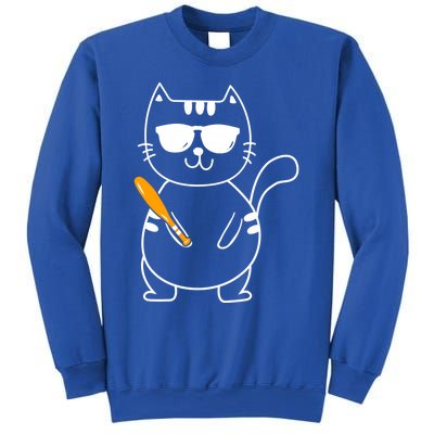 Baseball Cat Gift Funny Baseball Player Baseballer Gift Sweatshirt