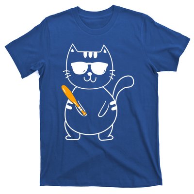 Baseball Cat Gift Funny Baseball Player Baseballer Gift T-Shirt