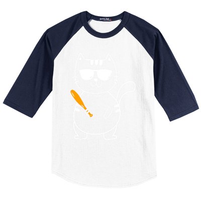 Baseball Cat Gift Funny Baseball Player Baseballer Gift Baseball Sleeve Shirt