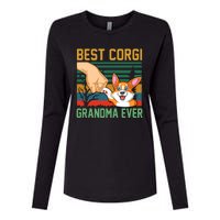 Best Corgi Grandma Ever Womens Cotton Relaxed Long Sleeve T-Shirt