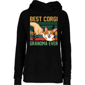 Best Corgi Grandma Ever Womens Funnel Neck Pullover Hood