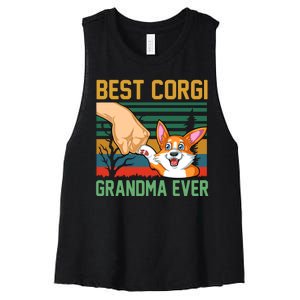 Best Corgi Grandma Ever Women's Racerback Cropped Tank