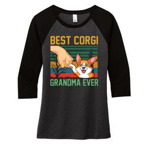 Best Corgi Grandma Ever Women's Tri-Blend 3/4-Sleeve Raglan Shirt