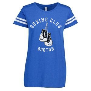 Boxing Club Gift Boston Gloves Fighter Gift Enza Ladies Jersey Football T-Shirt