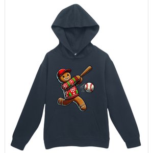 Baseball Christmas Gingerbread Man Baseball Ugly Christmas Gift Urban Pullover Hoodie