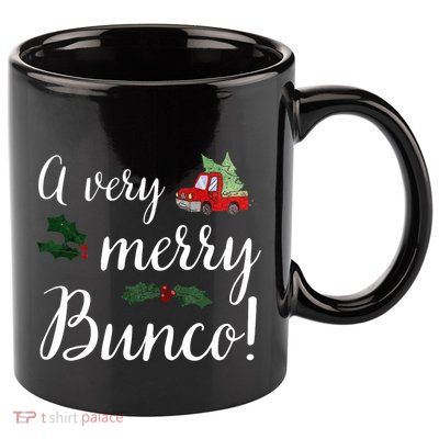 Bunco Christmas Gift Very Merry Bunco 11oz C Handle Ceramic Mug