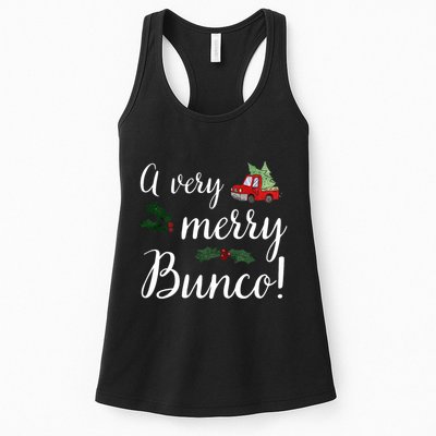 Bunco Christmas Gift Very Merry Bunco Womens Tank Top